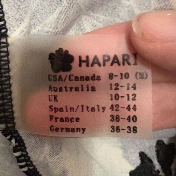 Hapari Halter Neck Tankini Top Black Multicolor Floral Tropical Size Medium - Picture 3 of 4